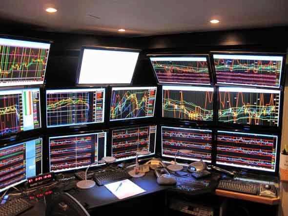 Cryptocurrency day trading monitor setup