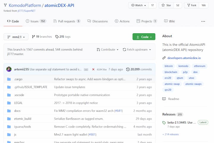 Komodo AtomicDEX API