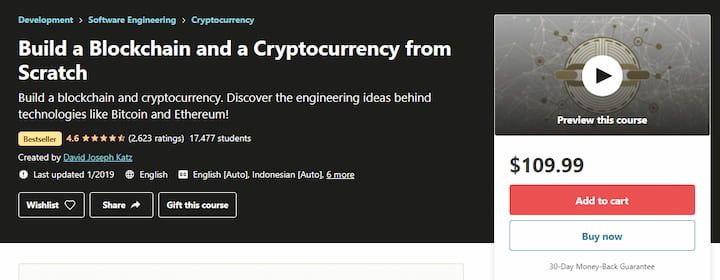 Build a Blockchain and a Cryptocurrency from Scratch (Udemy)