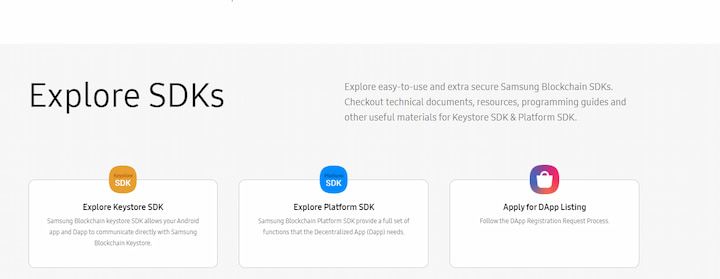 Samsung Blockchain SDKs