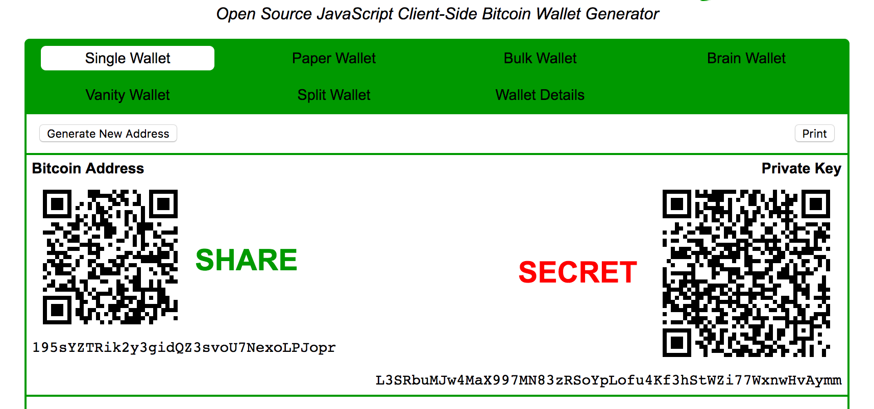 Is it safe to share crypto wallet address webgl crypto mining