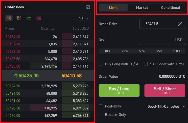 Order book