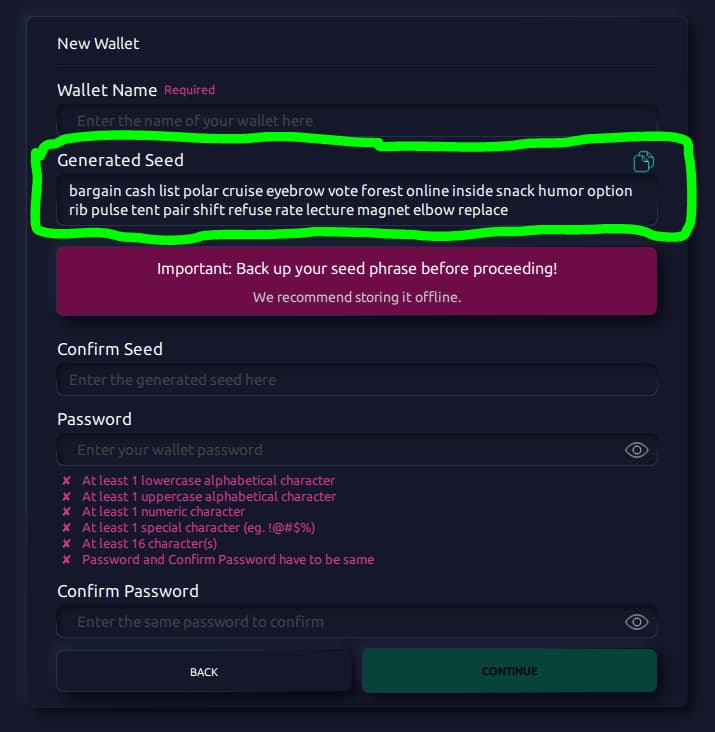 restore btc wallet by seed