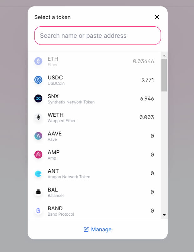 Search for a Token