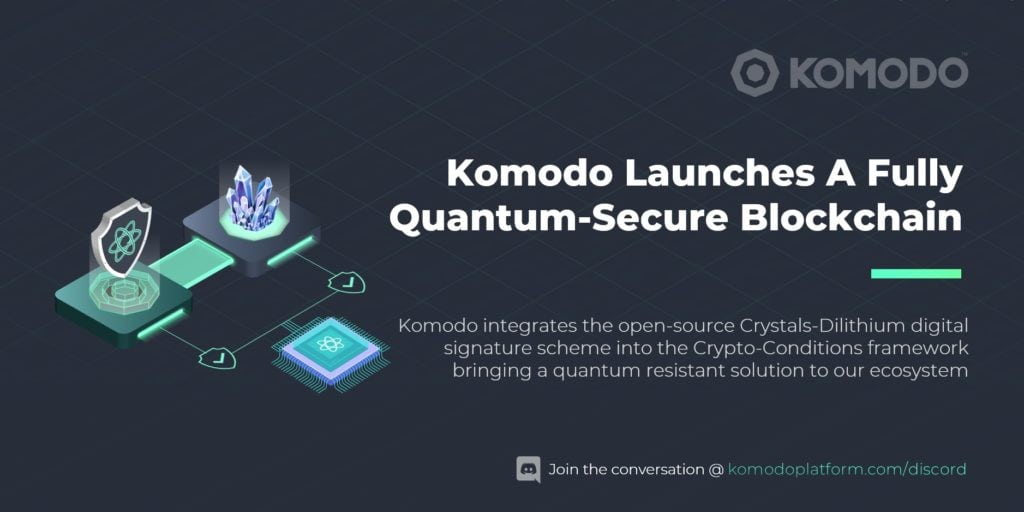 Komodo Integrates Dilithium: A Quantum-Secure Digital Signature Scheme