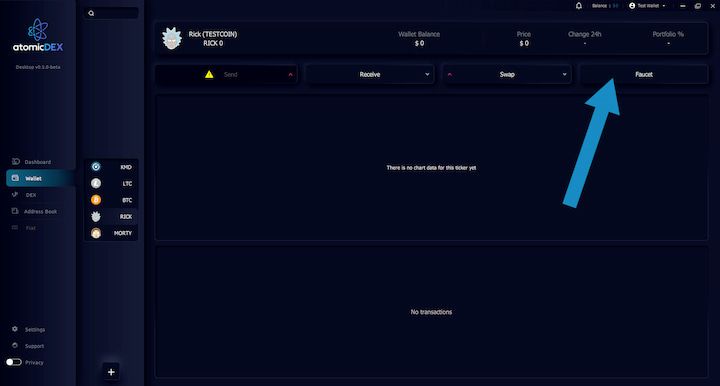 AtomicDEX RICK Faucet