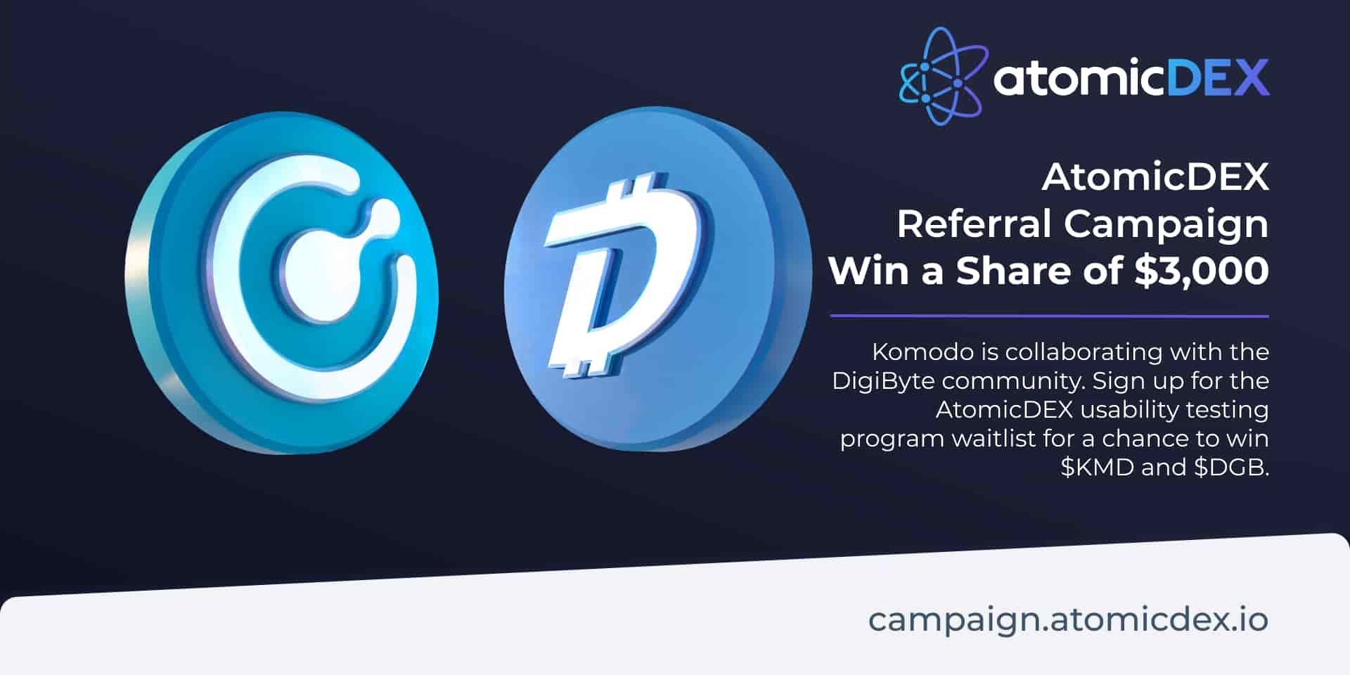 Join the AtomicDEX Referral Campaign — $3,000 in Crypto Prizes