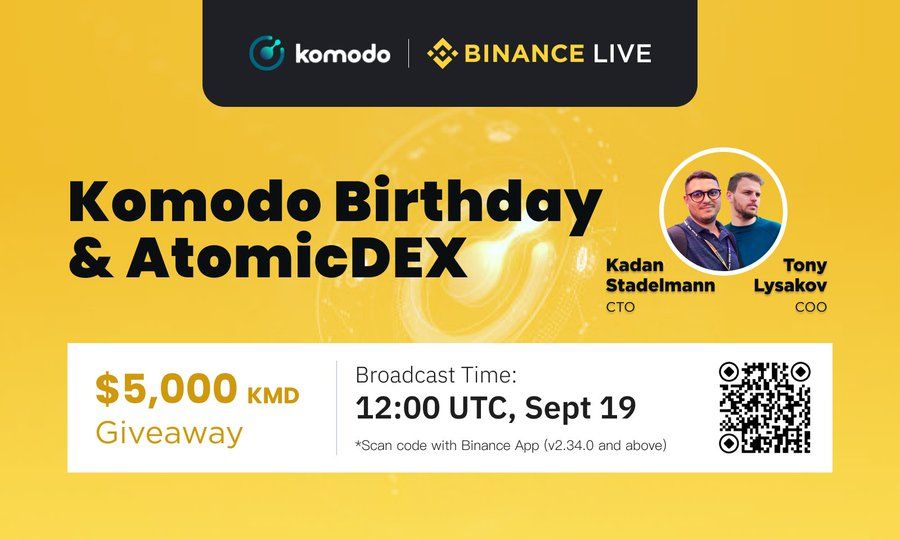 Binance Live AMA — Komodo Birthday and AtomicDEX