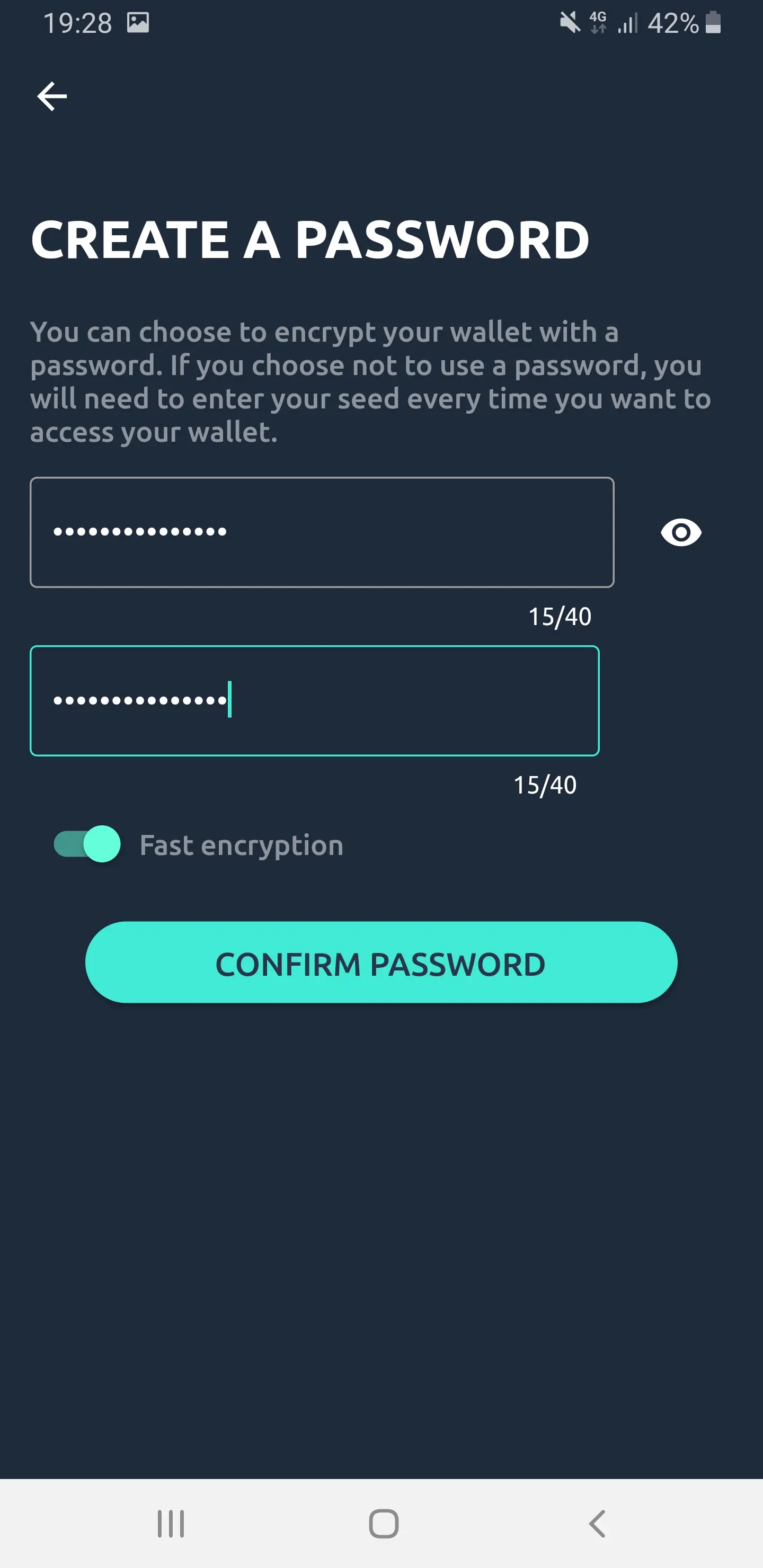 How to create a new wallet using Komodo Mobile Wallet